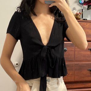 Tie front flowy blouse SOLD